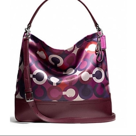 COACH Park Op Art Scarf Print Bag/Wallet Set